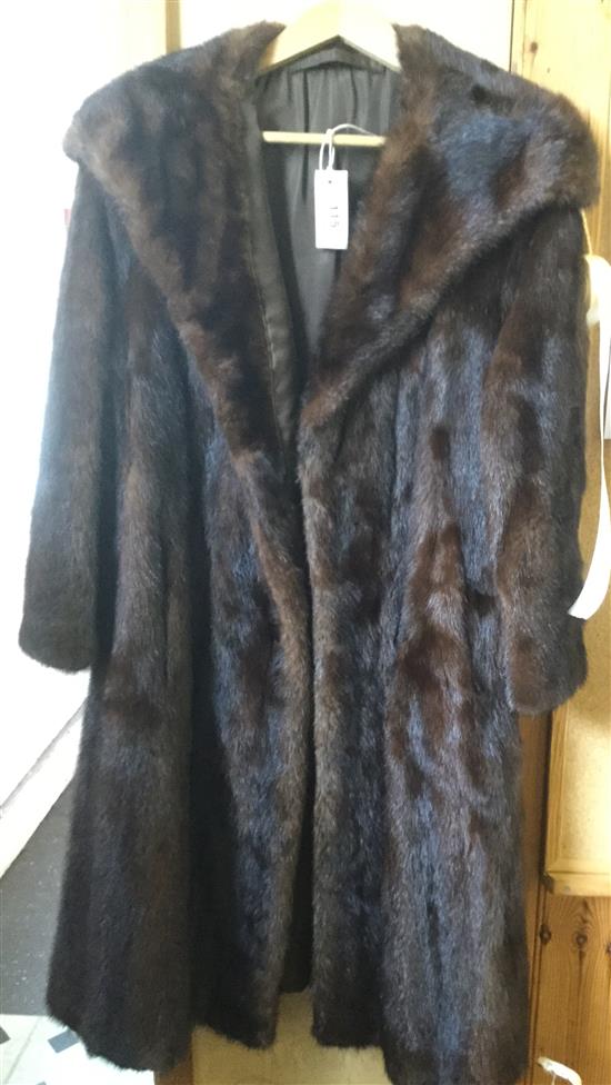 Brown mink coat